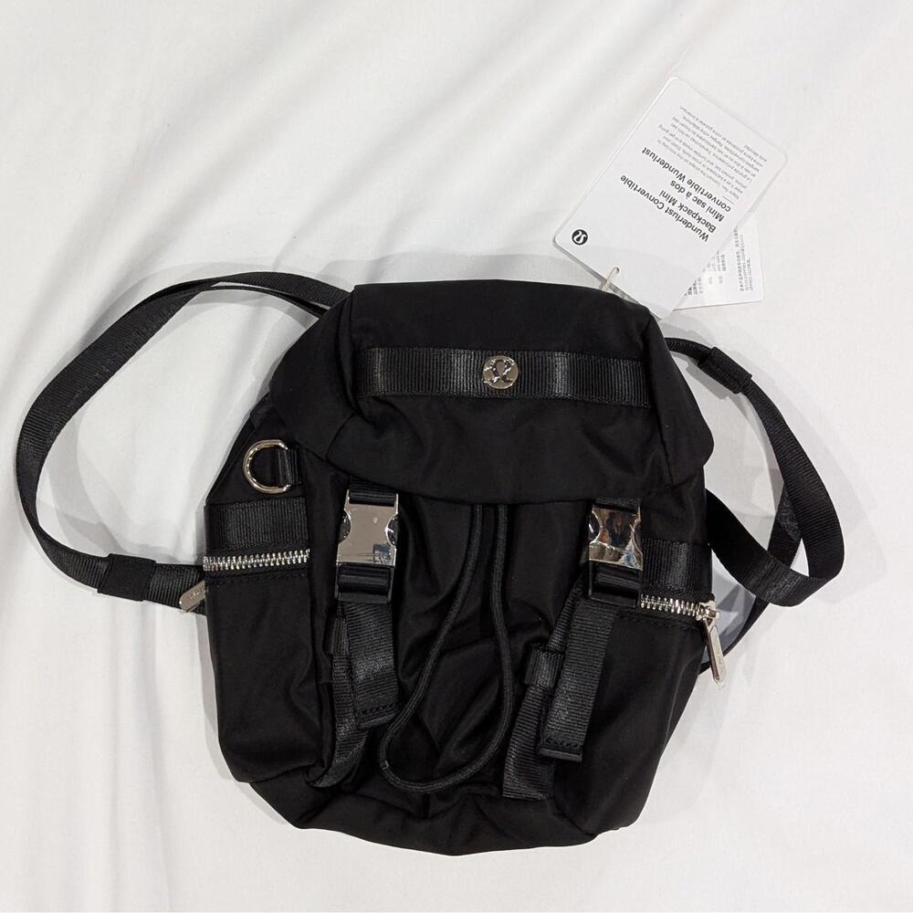 Lululemon Wunderlust Convertible Backpack Mini Black 3L Crossbody Bag NWT - Picture 2 of 8
